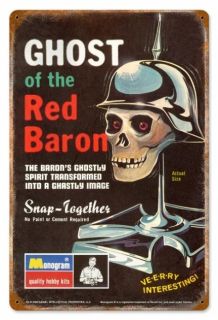 New Custom Made Ghost Red Barron Automotive Metal Sign