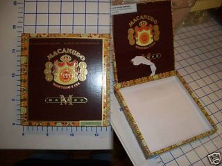 Macanudo Baron de Rothschild Maduro Paper Cover Wood Empty Cigar Box 