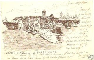 Italy postcard Rome LIsola di S Bartolomeo p77507