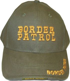 Border Patrol Logo Baseball Hat Cap Low Profile Olive