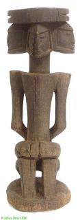 Dogon Kneeling Female Figure with Four Heads Africa Sale Was $490 