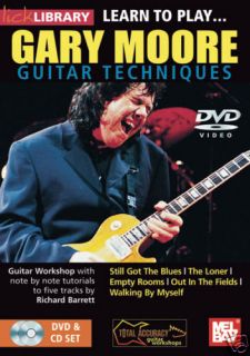 Richard Barrett Gary Moore Guitar Techinques DVD CD Set