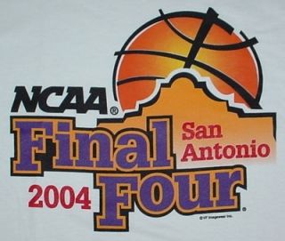 New NCAA Basketball Final Four 2004 San Antonio Coca Cola White T 
