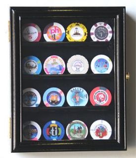 16 Casino Chips Coin Poker Display Case Holder Rack