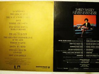 Shirley Bassey 2 LP Lot German Press I Capricorn Never Never Jazz 
