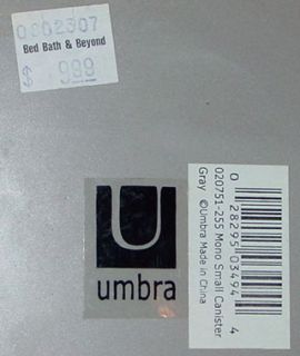 Umbra Gray 5 PC Ceramic Bathroom Accessories Set