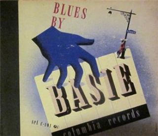 Vintage Count Basie Deceased Auto on 78rpm Album Jacket Blue Fountain 