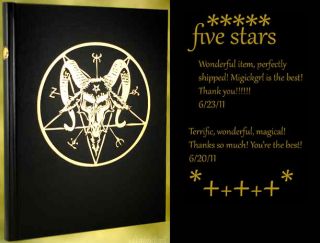   Spell Book of Shadows Baphomet Oto Journal Grimoire Wicca Emo
