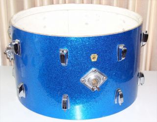 Vintage Ludwig Bass Drum Blue Sparkle Ludwig 20 Inch Kick Drum 1966