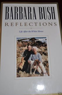 First Lady Barbara Bush Autographed Book Reflections