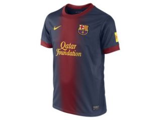 2012 13 FC Barcelona Replica Short Sleeve 8y 15y Boys Football Shirt 
