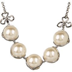 Vivienne Westwood Grosgrain Giant Pearl Necklace SKU #8027717