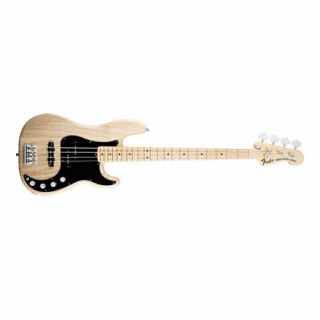 Fender American Deluxe Precision Bass Guitar Maple Fretboard Natural w 