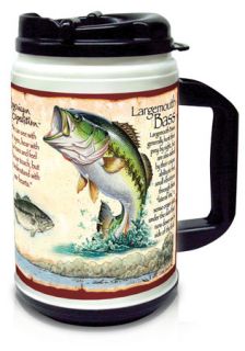 Largemouth Bass Fisherman Angler Fish 24 oz Thermal Mug