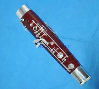  Maple Bassoon C Tone 24 Keys Silver Plated 2 Bocals New Case