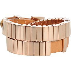 Michael Kors Double Wrap Watch Link with Leather Bracelet    