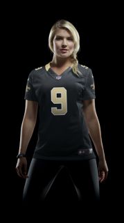 Nike Store. NFL New Orleans Saints (Drew Brees) Womens Football Home 