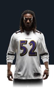  Ravens Ray Lewis Mens Football Away Game Jersey 479378_102_A_BODY