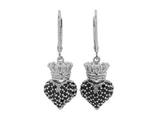 King Baby Studio Small 3D Pink CZ Crowned Heart Earrings   Zappos 