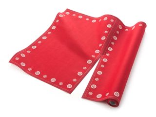MYdrap IA48N/701 7 Red Snowflake Placemat 12 Count Roll   Cotton