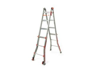 Little Giant 13 Foot Ladder with Wheels & Paper Towel Holder