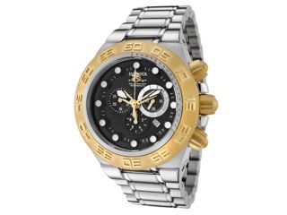 Invicta 1528 Subaqua Mens Watch   Stainless with Gold Plated Bezel