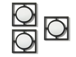 Lifetime Brands Elements Circle Square Mirror Set of 3   12