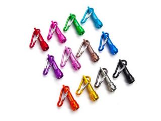 Skil Mini Carabiner Assorted Color LED Flashlight – 12 pack