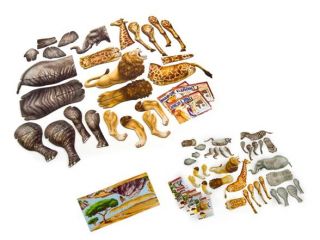 mega wild animals 3 d puzzles package contents