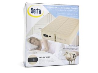 Serta Queen Size Airbed with Dual Comfort Zones and Built In Electric 
