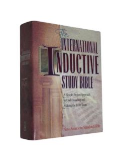 The International Inductive Study Bible by Precept Ministries 