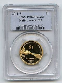 newly listed 2011 s $ 1 sacagawea dollar pcgs pr69dcam