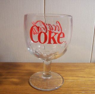coca cola coke thumb print glass goblet  7 99  