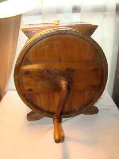 antique vintage wood barrel butter churn  189