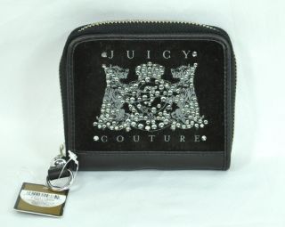 NEW JUICY COUTURE SCOTTY DOG BLING ZIP AROUND WALLET PURSE YHRU1885 