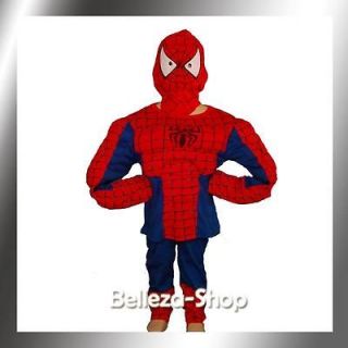 HALLOWEEN Party Muscle Spiderman Kid Costume SZ 7 8 FC005B
