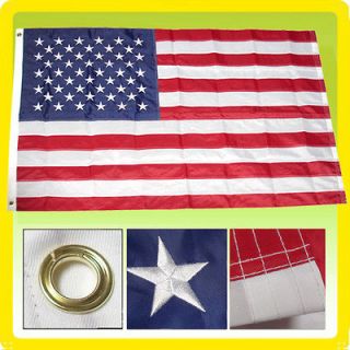 Flag 3x5 US American Nylon Embroidered Stars Sewn Stripes USA Flags