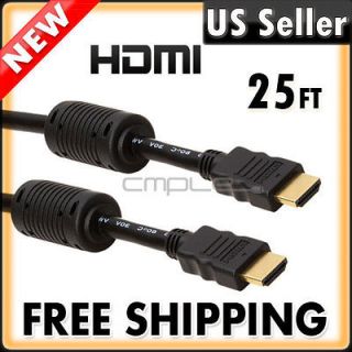   Speed HDMI Cable 3D Wire 1080p Blu Ray for HDTV PS3 DVD LCD 3D 25 FT