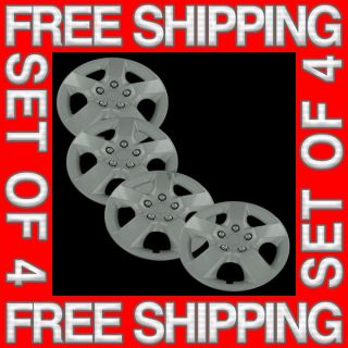 Set of 4 New 16 Silver Hubcaps Center Hub Caps Wheel Rim Covers Free 