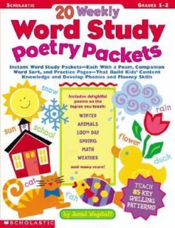 20 Weekly Word Study Poetry Packets Instant Word Study Packets   Each 