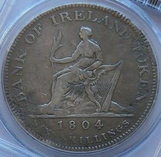 ireland 6 shillings silver bank dollar 1804 pcgs vf time
