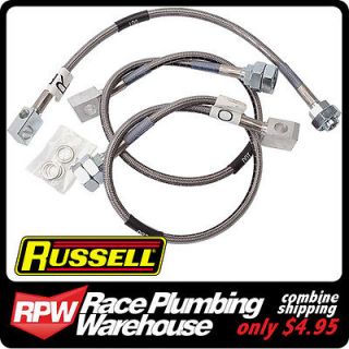 RUSSELL 1973 78 GMC CHEVY C 10 C 20 TRUCK STAINLESS BRAIDED BRAKE LINE 