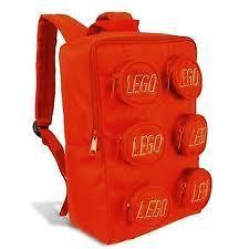 lego red brick backpack brand new school bag stud pockets