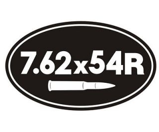 62 x 54R Oval Ammo Can Box Soviet Bullet Gun Car Vinyl Sticker Decal 