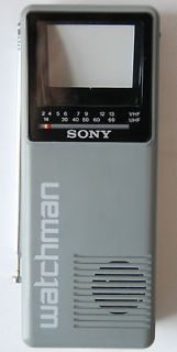 Vintage Sony Watchman   Black & White TV Model # FD 10A (1987)