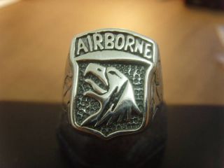 101st airborne eagle division ring sterling silver 925 from israel 