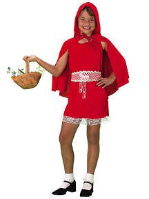 Childs Cute Little Red Riding Hood Halloween Costume Sm 4 6