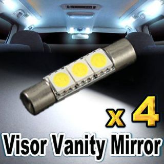 Super White LED Bulbs For Visor Vanity Mirror Light 3 SMD (Fits 