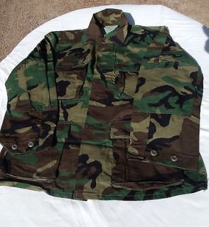 Brand New Government Issue Large Long Woodland BDU Top 4 pocket
