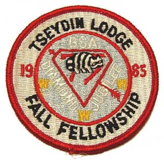 oa patch tseydin lodge 65 fall fellowship 1985 time left